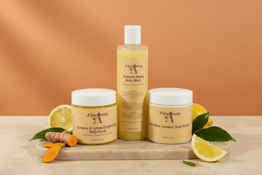 Turmeric SeaMoss Lemon Honey Body Trio Set
