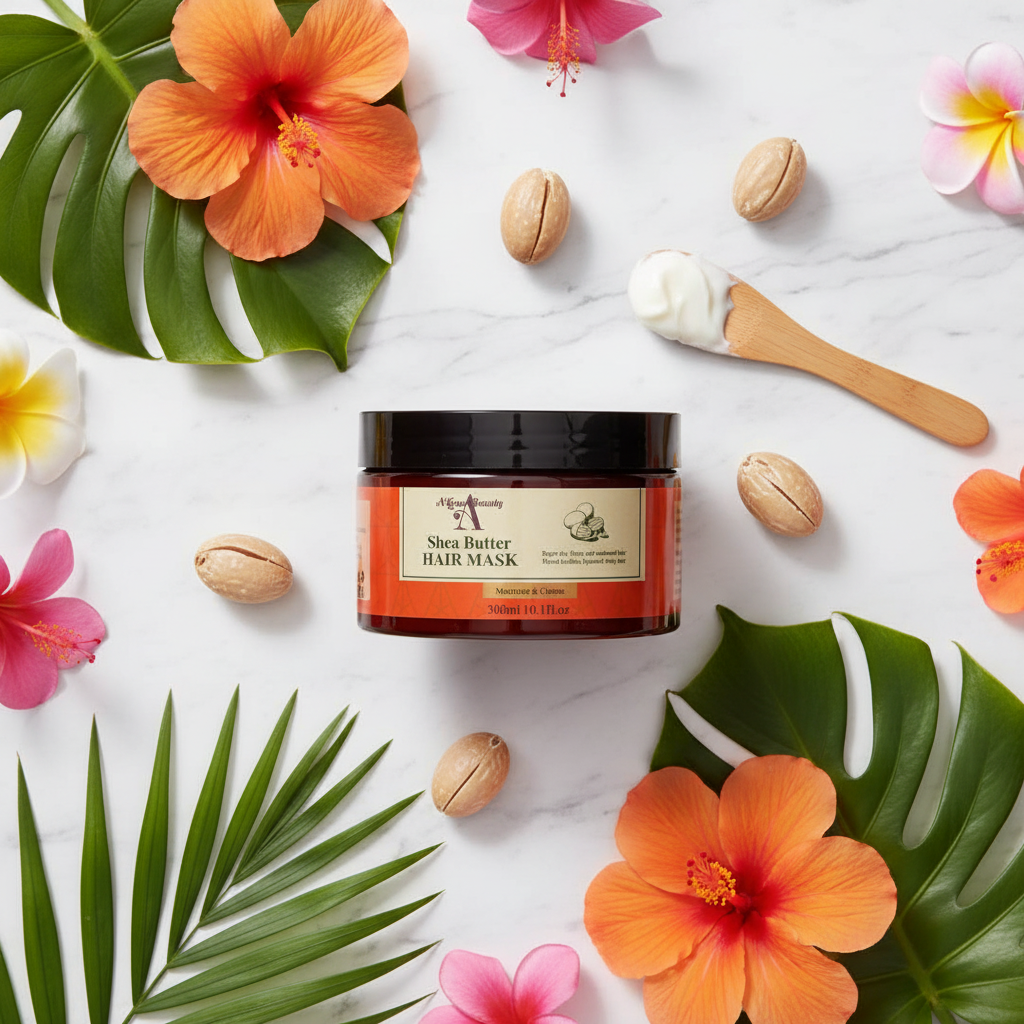 Shea Butter Mask Flatlay