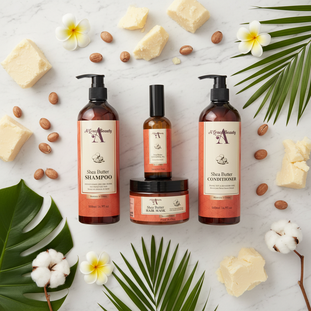 Shea Butter Set Flatlay