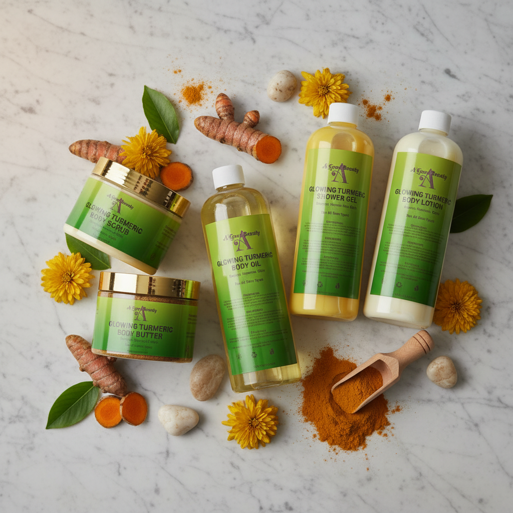 Turmeric Body Set Flatlay